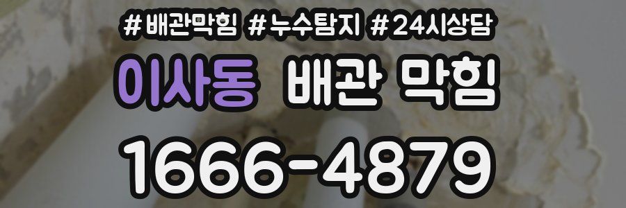 이사동 배관 막힘