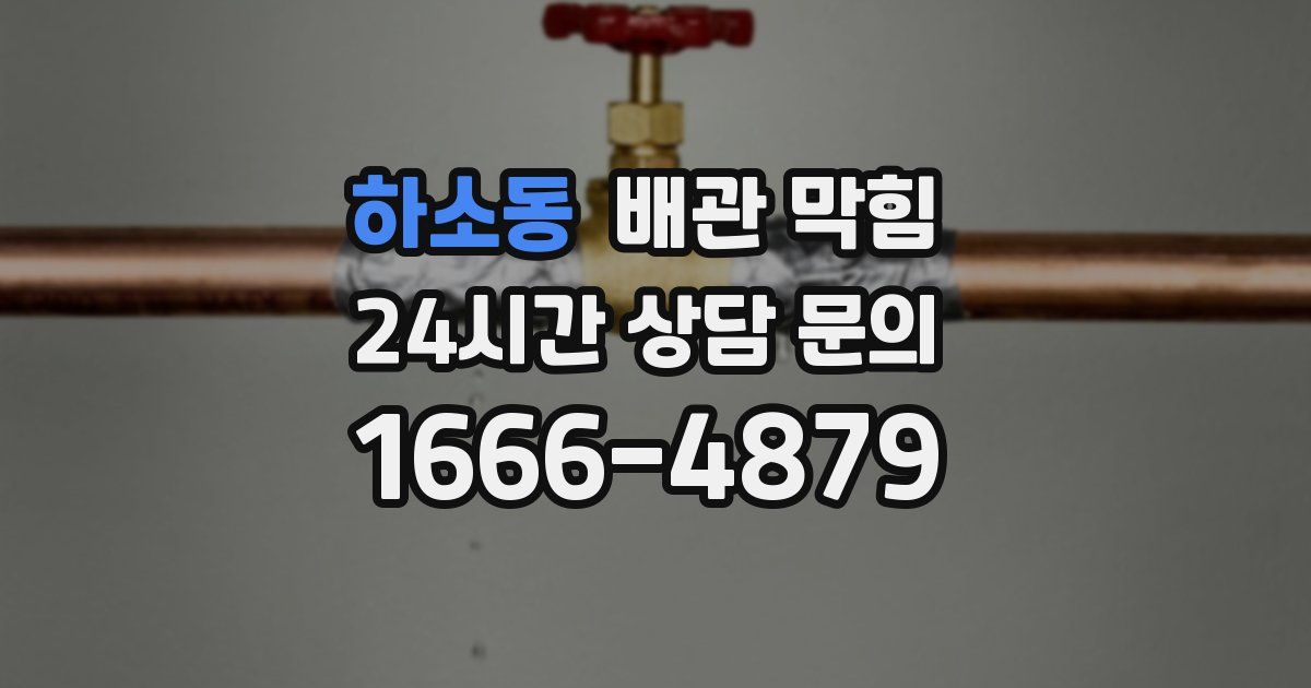 하소동 배관 막힘