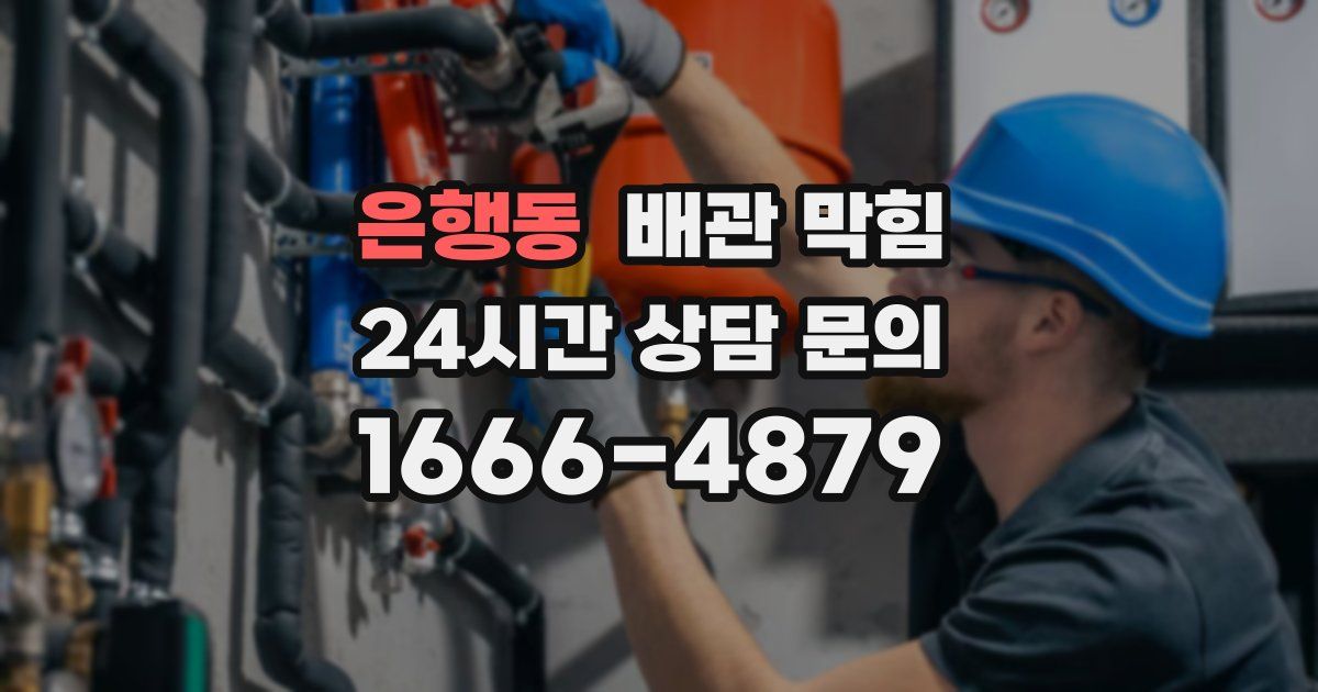 은행동 배관 막힘