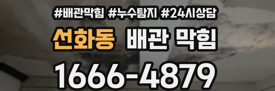 선화동 배관 막힘