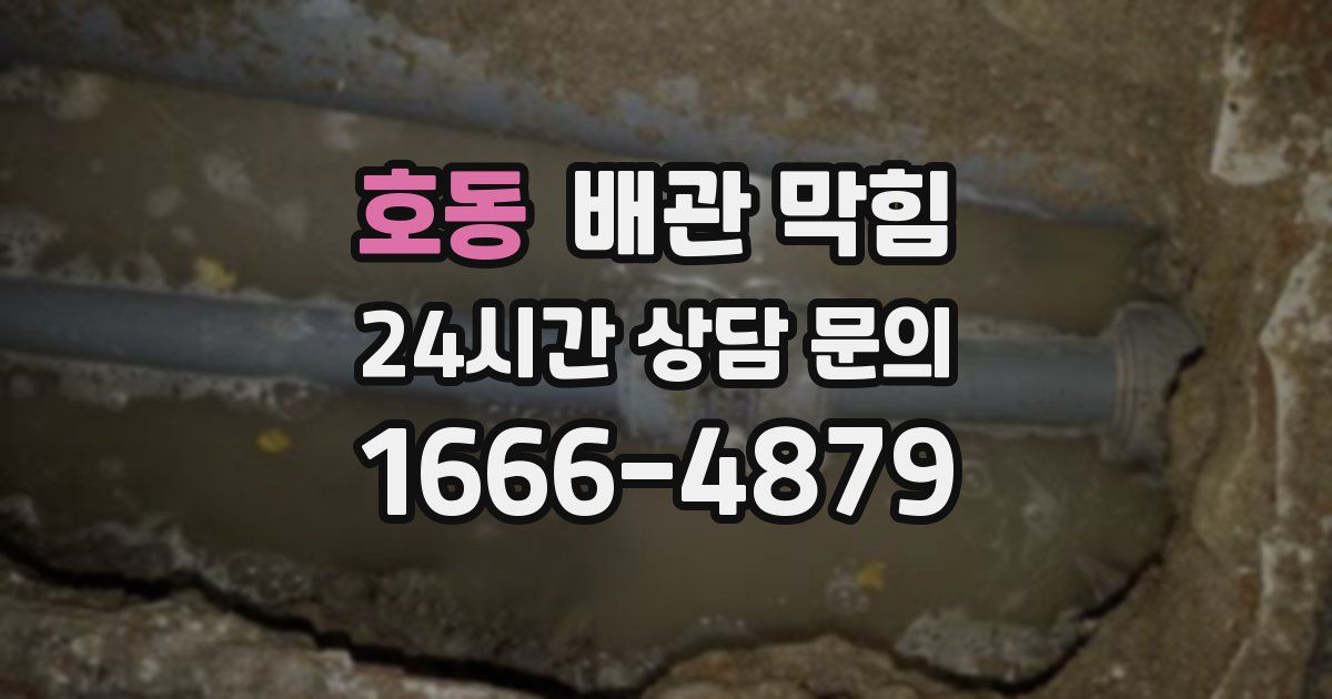 호동 배관 막힘