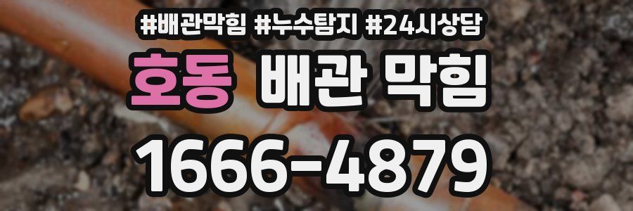 호동 배관 막힘
