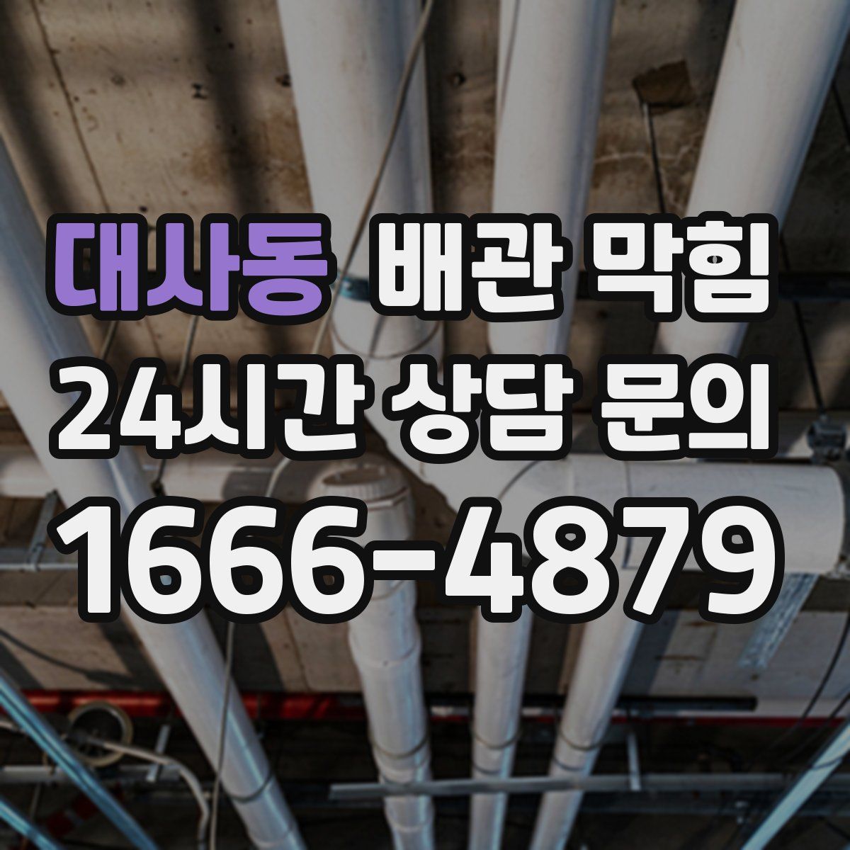 대사동 배관 막힘