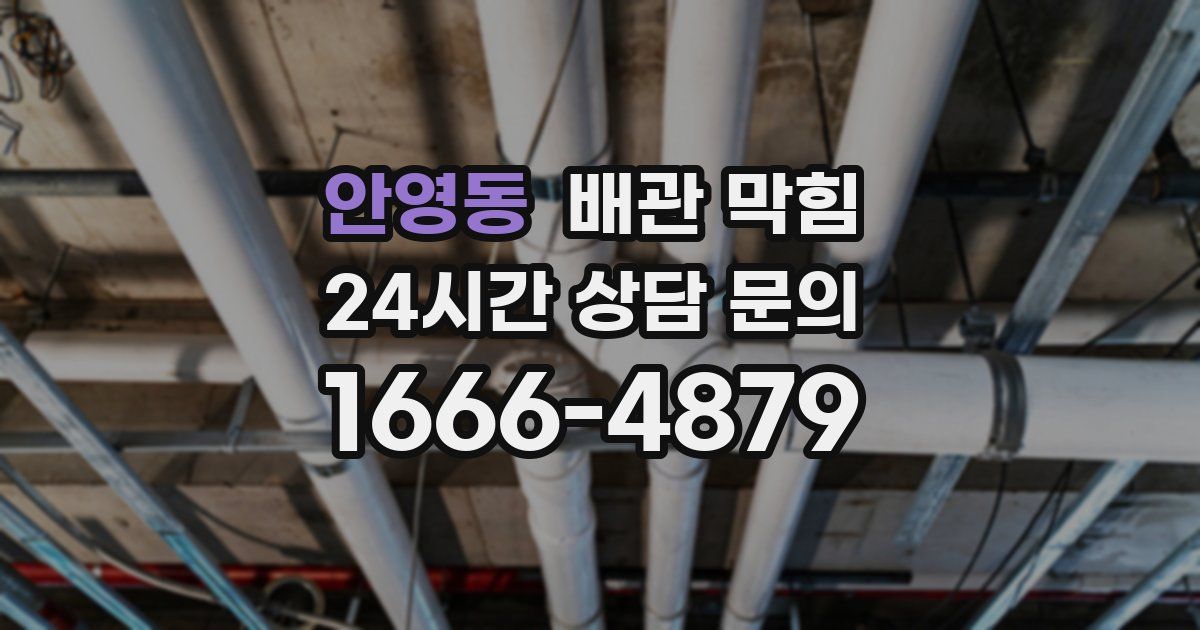 안영동 배관 막힘