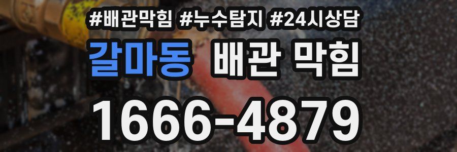 갈마동 배관 막힘