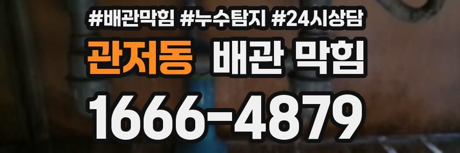 관저동 배관 막힘