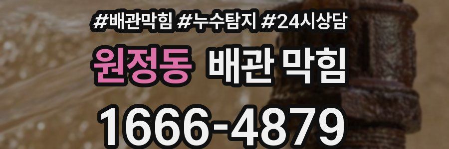 원정동 배관 막힘