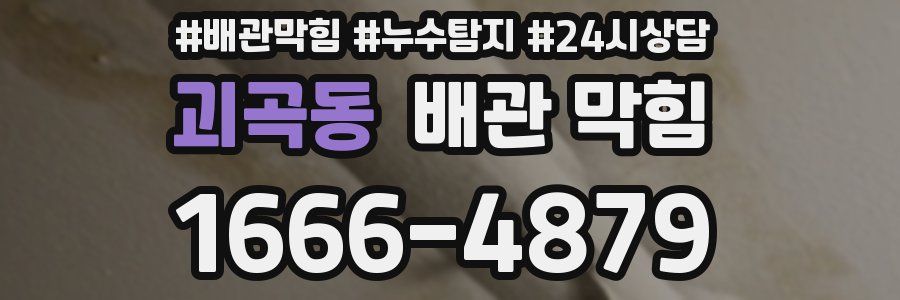 괴곡동 배관 막힘