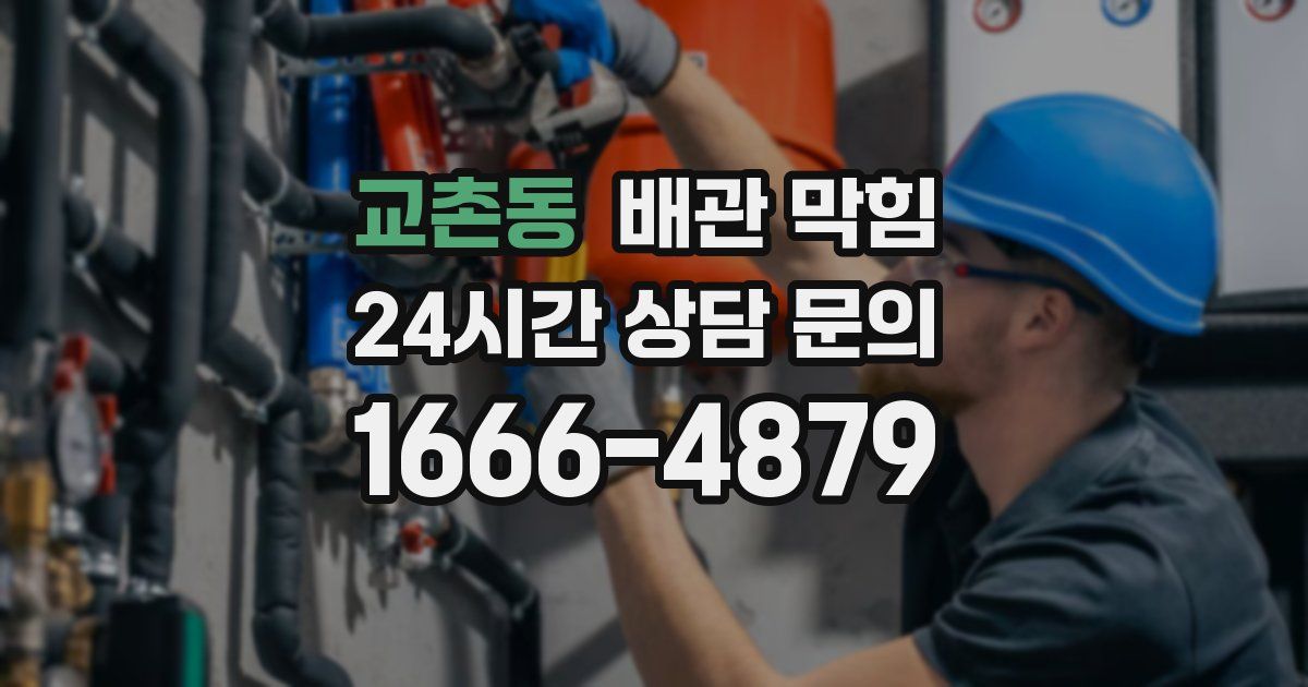 교촌동 배관 막힘