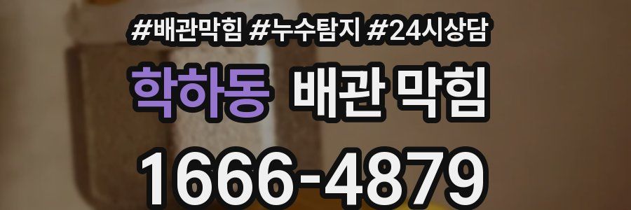 학하동 배관 막힘