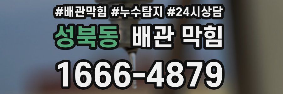 성북동 배관 막힘