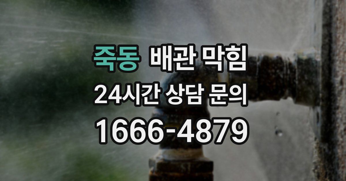 죽동 배관 막힘