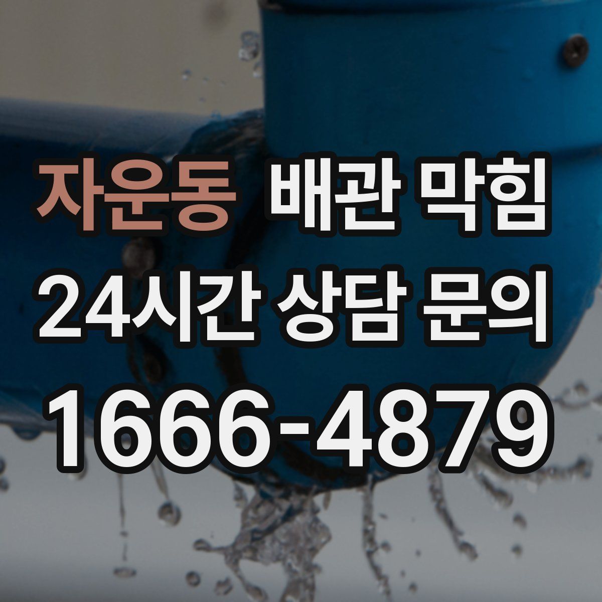 자운동 배관 막힘