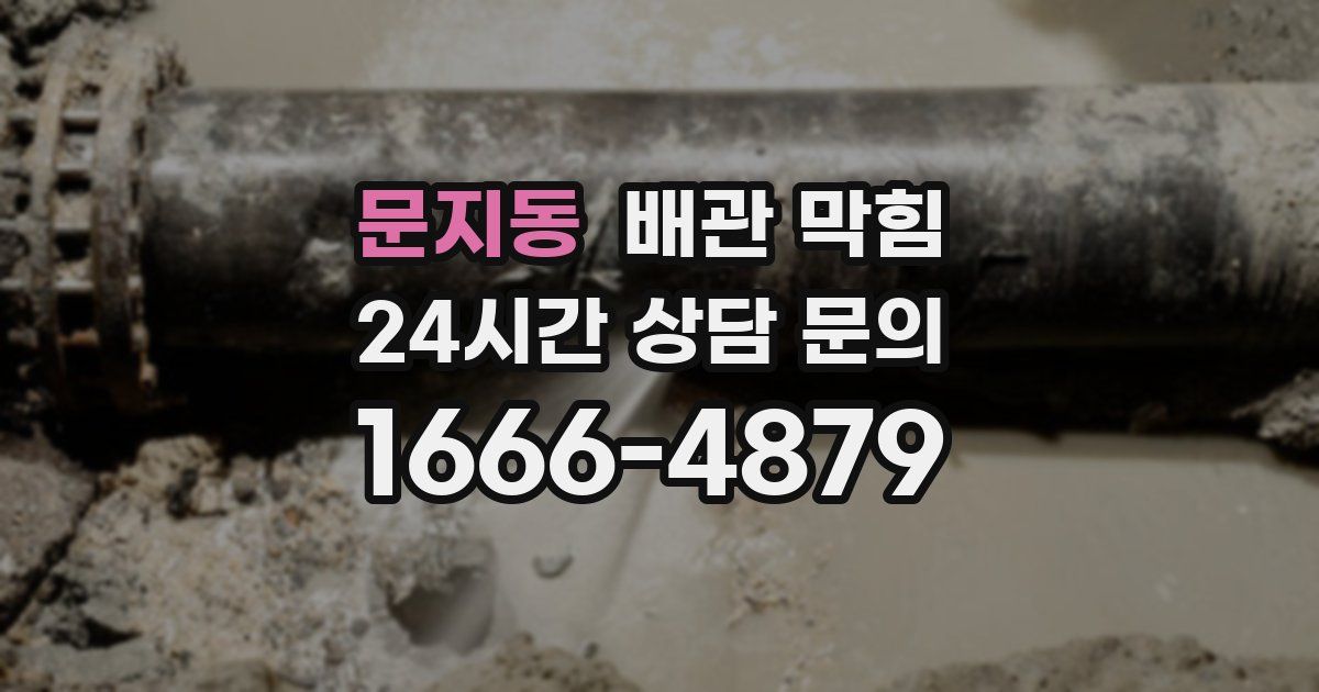 문지동 배관 막힘