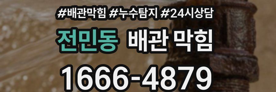 전민동 배관 막힘