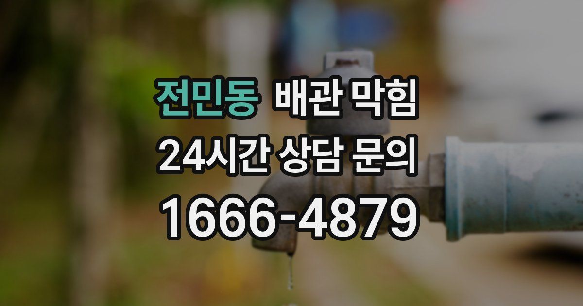 전민동 배관 막힘