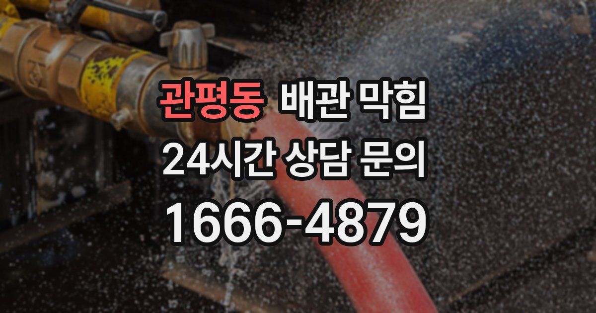관평동 배관 막힘