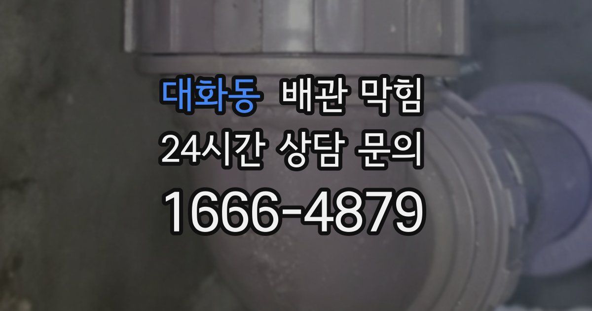 대화동 배관 막힘