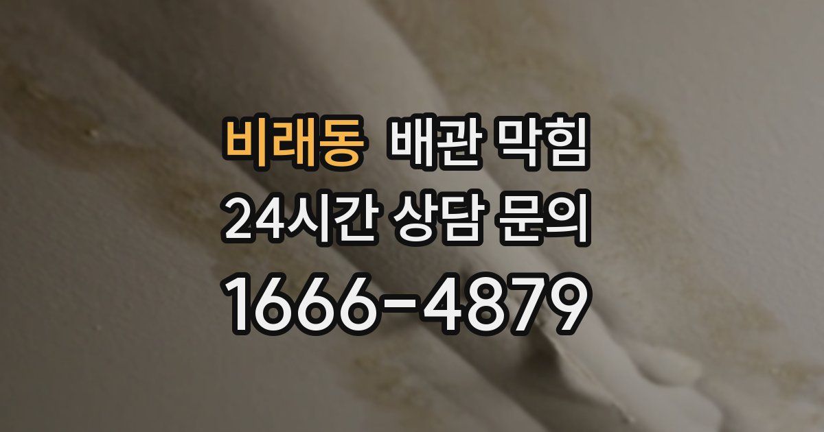 비래동 배관 막힘