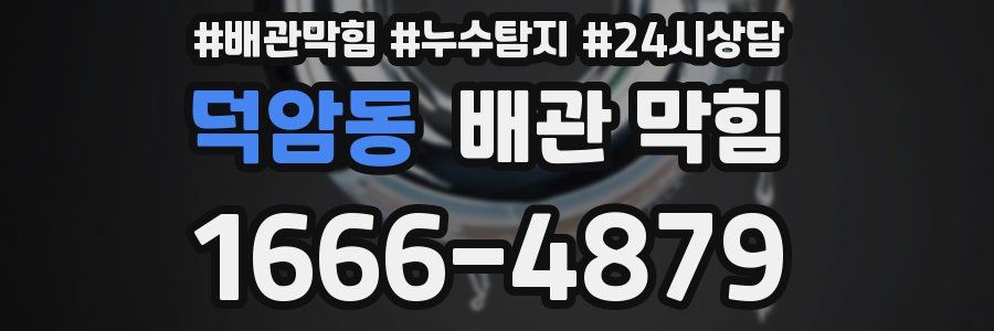 덕암동 배관 막힘