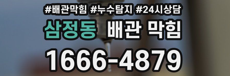 삼정동 배관 막힘