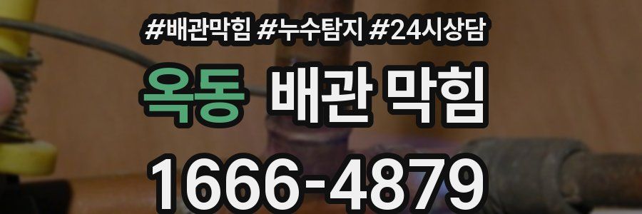 옥동 배관 막힘