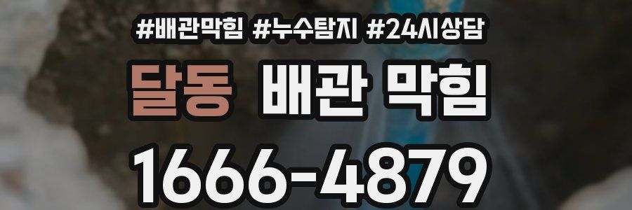 달동 배관 막힘