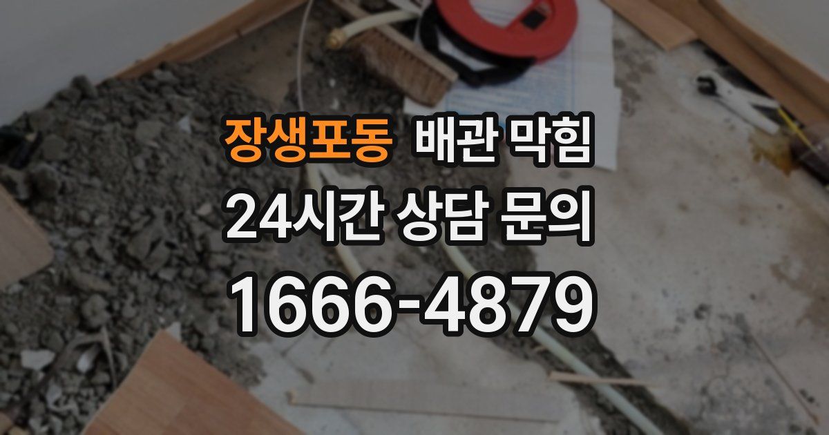 장생포동 배관 막힘