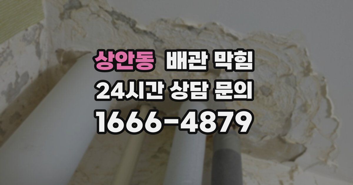 상안동 배관 막힘