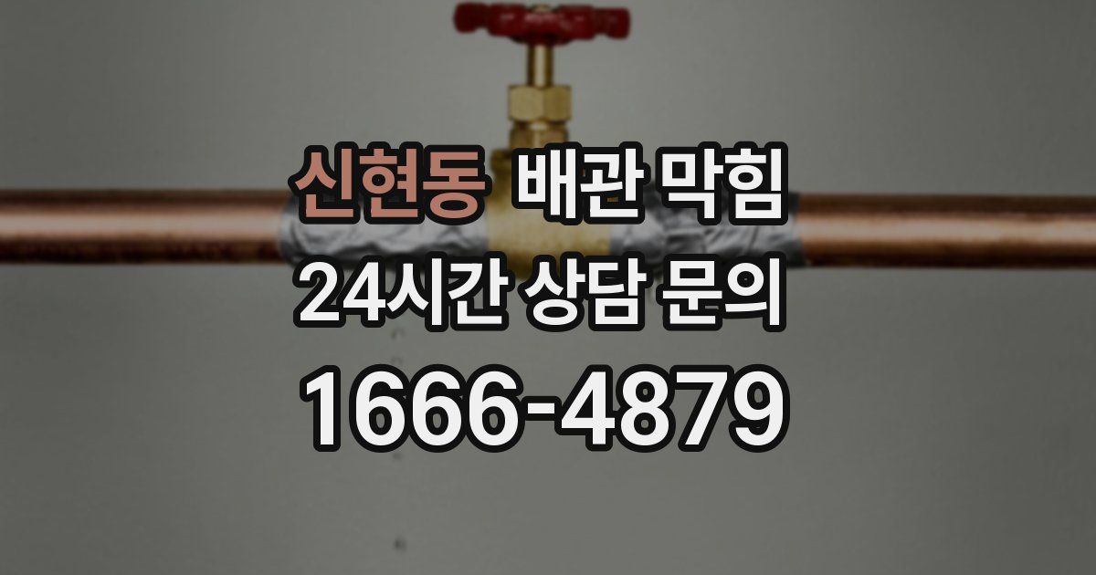 신현동 배관 막힘