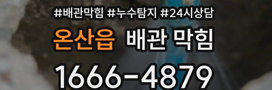 온산읍 배관 막힘