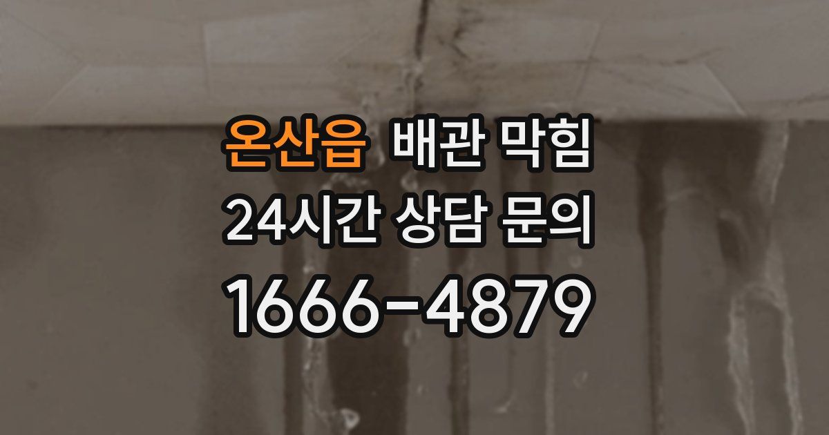 온산읍 배관 막힘