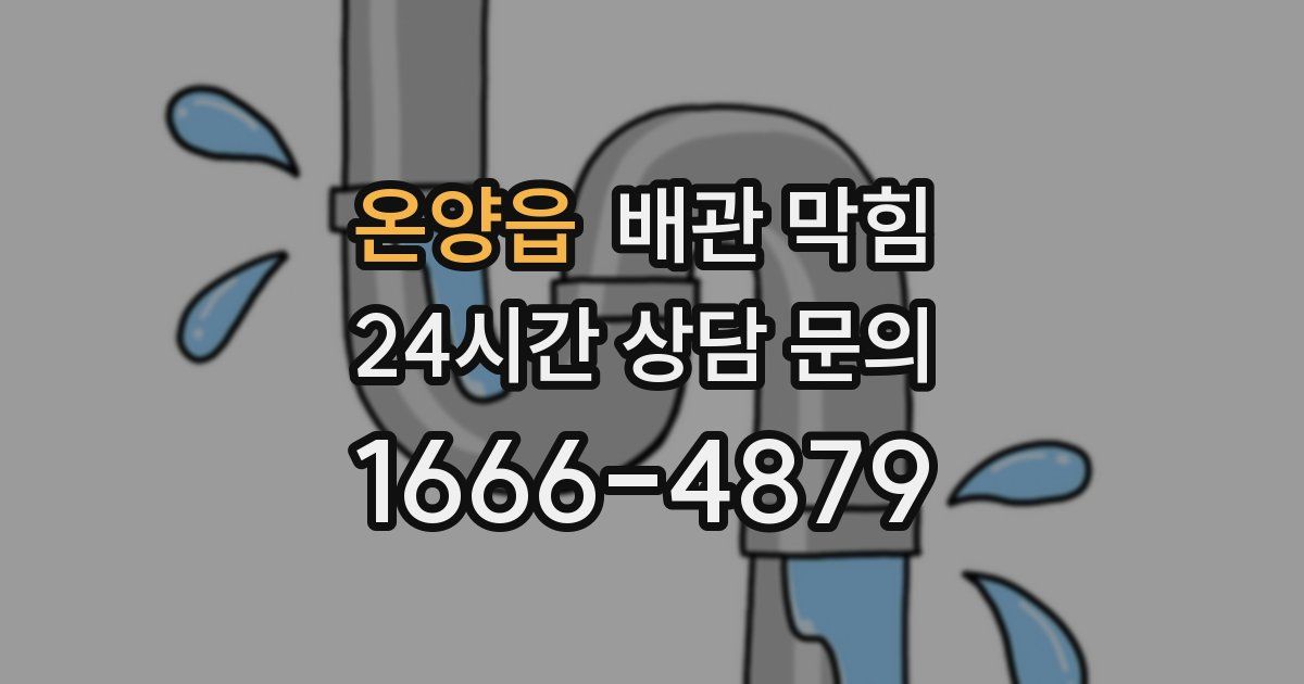 온양읍 배관 막힘