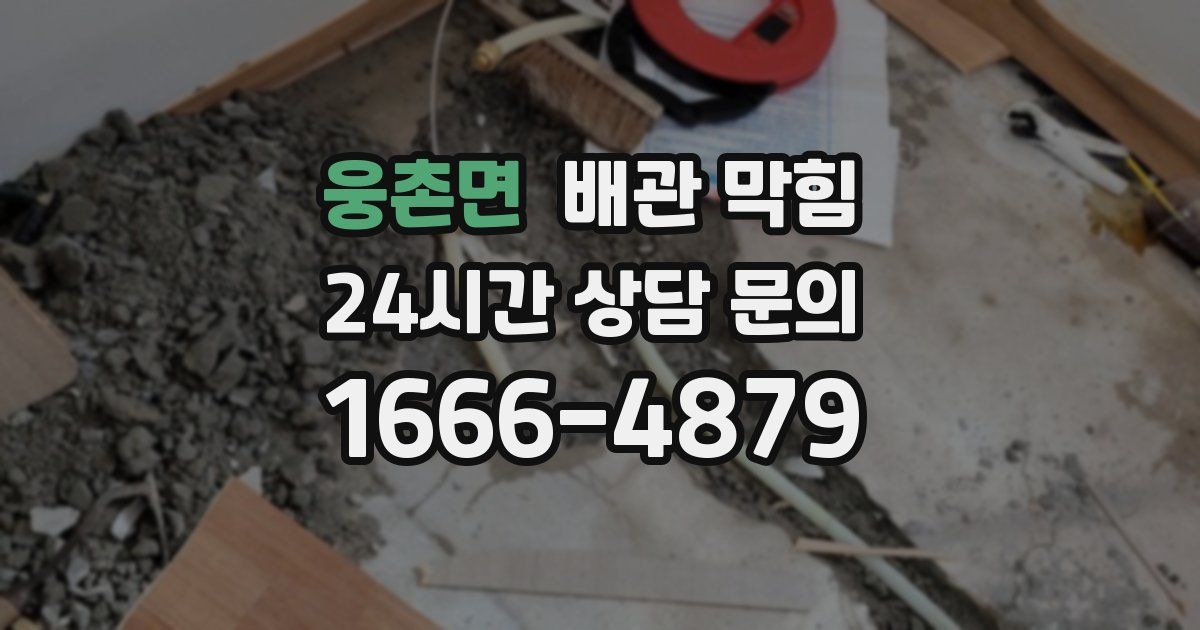 웅촌면 배관 막힘