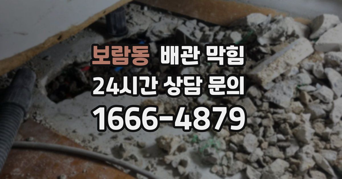 보람동 배관 막힘