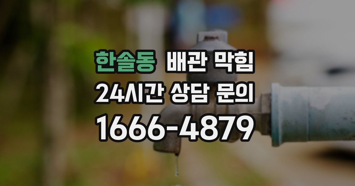 한솔동 배관 막힘