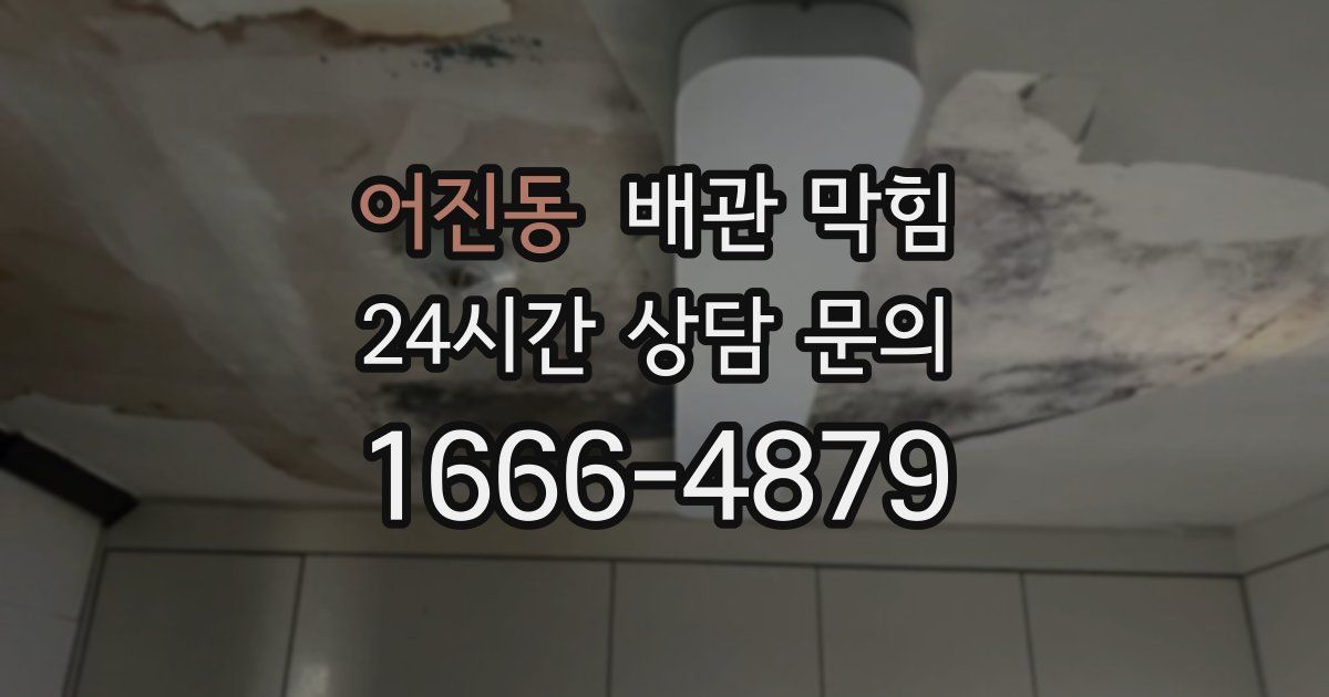 어진동 배관 막힘