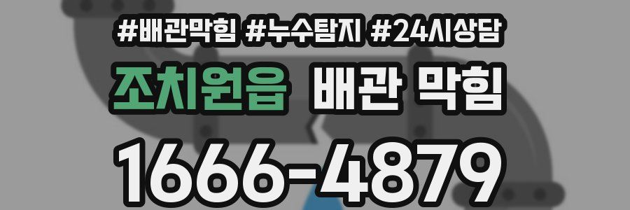 조치원읍 배관 막힘