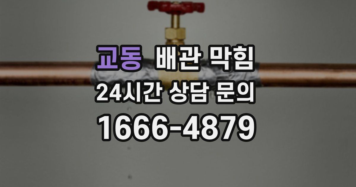 교동 배관 막힘