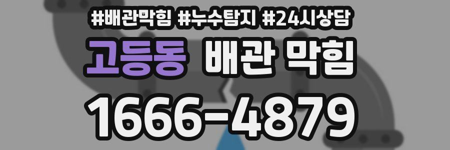 고등동 배관 막힘