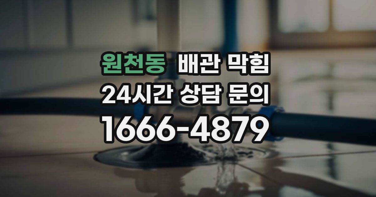 원천동 배관 막힘