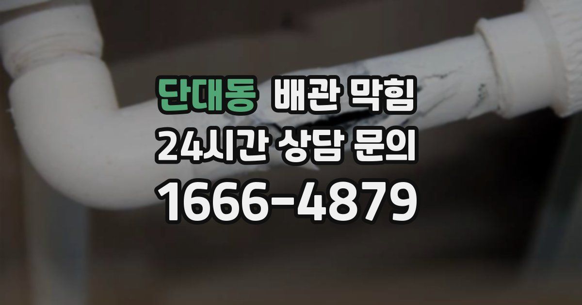 단대동 배관 막힘