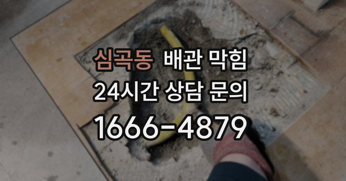 심곡동 배관 막힘