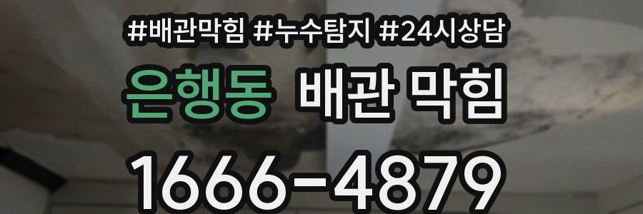 은행동 배관 막힘