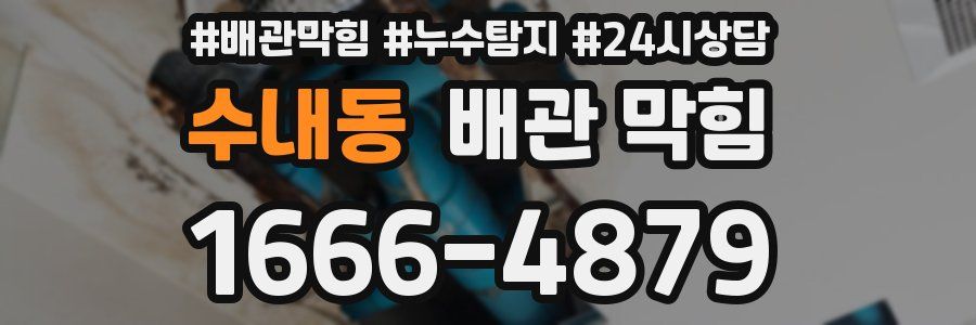 수내동 배관 막힘