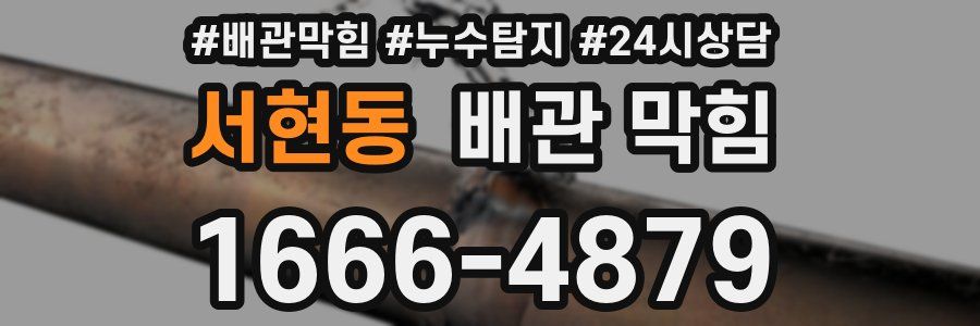 서현동 배관 막힘