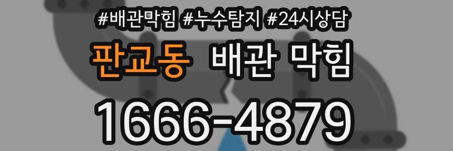 판교동 배관 막힘