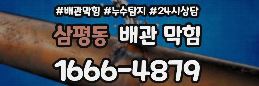 삼평동 배관 막힘