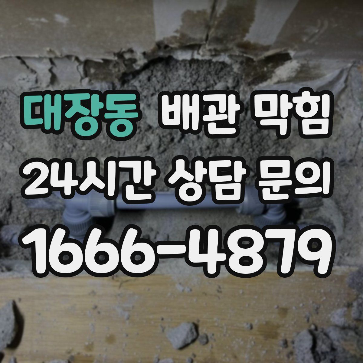 대장동 배관 막힘