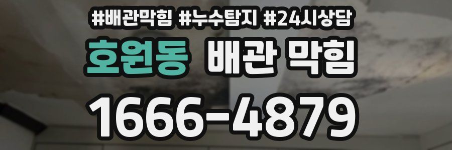 호원동 배관 막힘